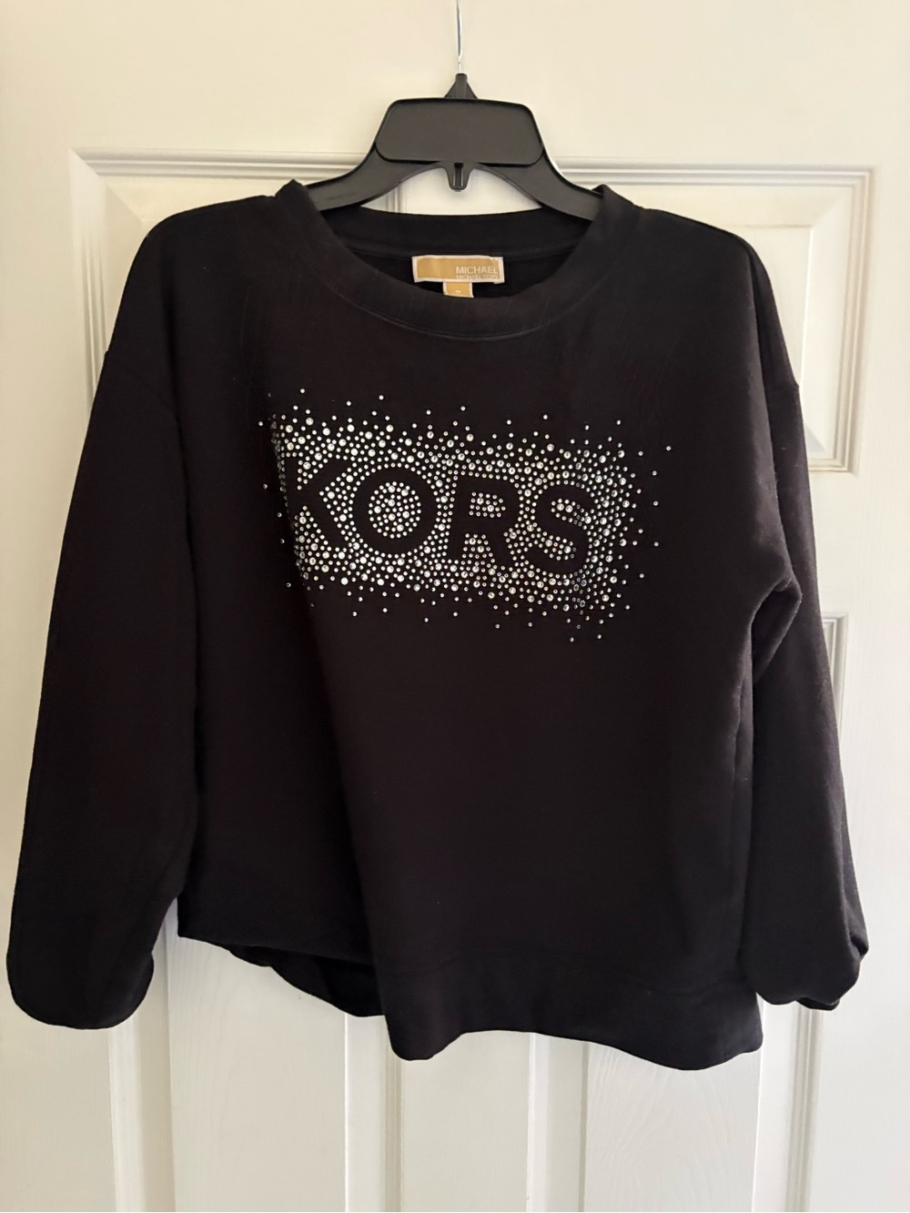 Michael Kors KORS Studded Black Crewneck SZ M Sweatshirt